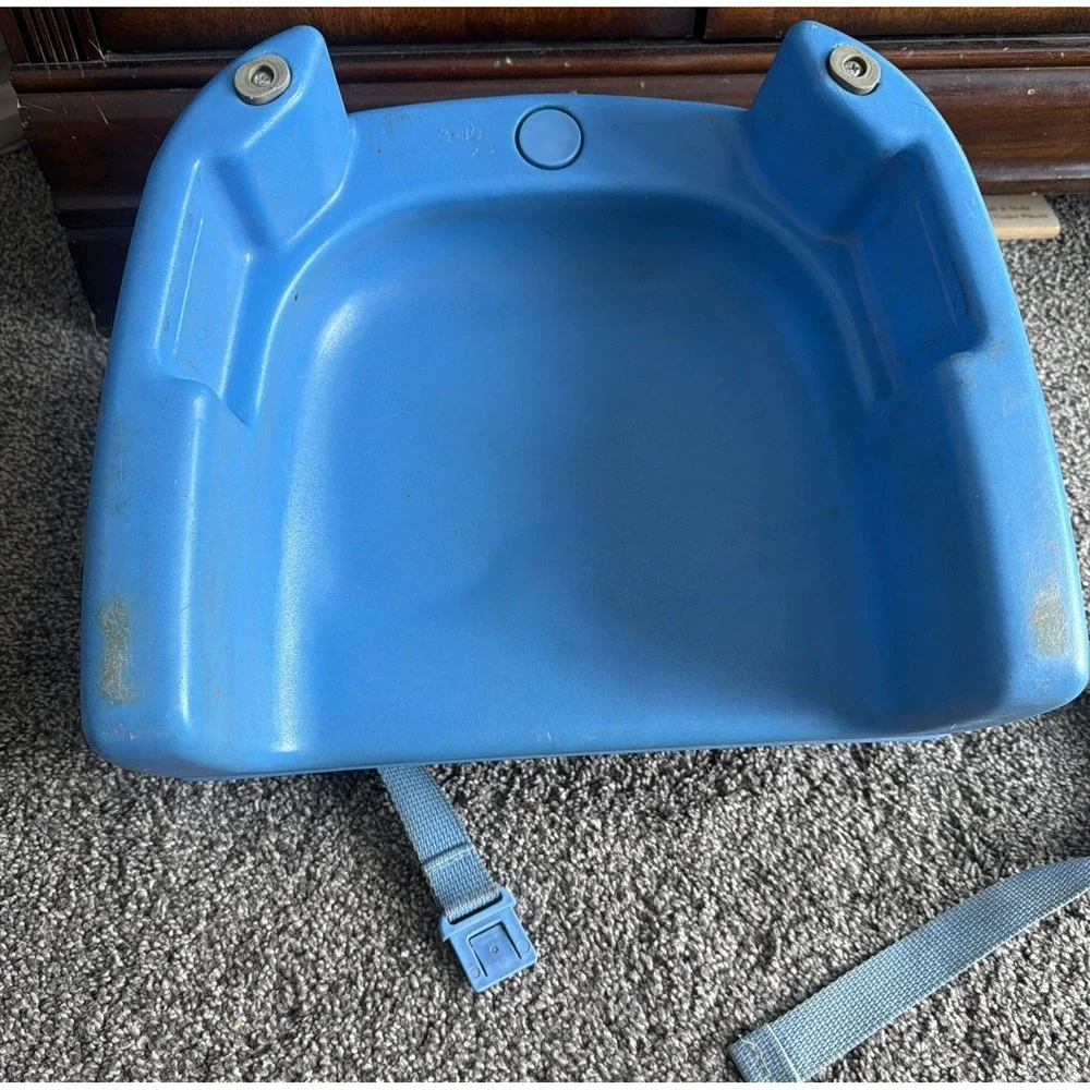 Vtg 1990's Fisher Price Grow With Me Booster Chair Seat Strap Toddler Red Blue